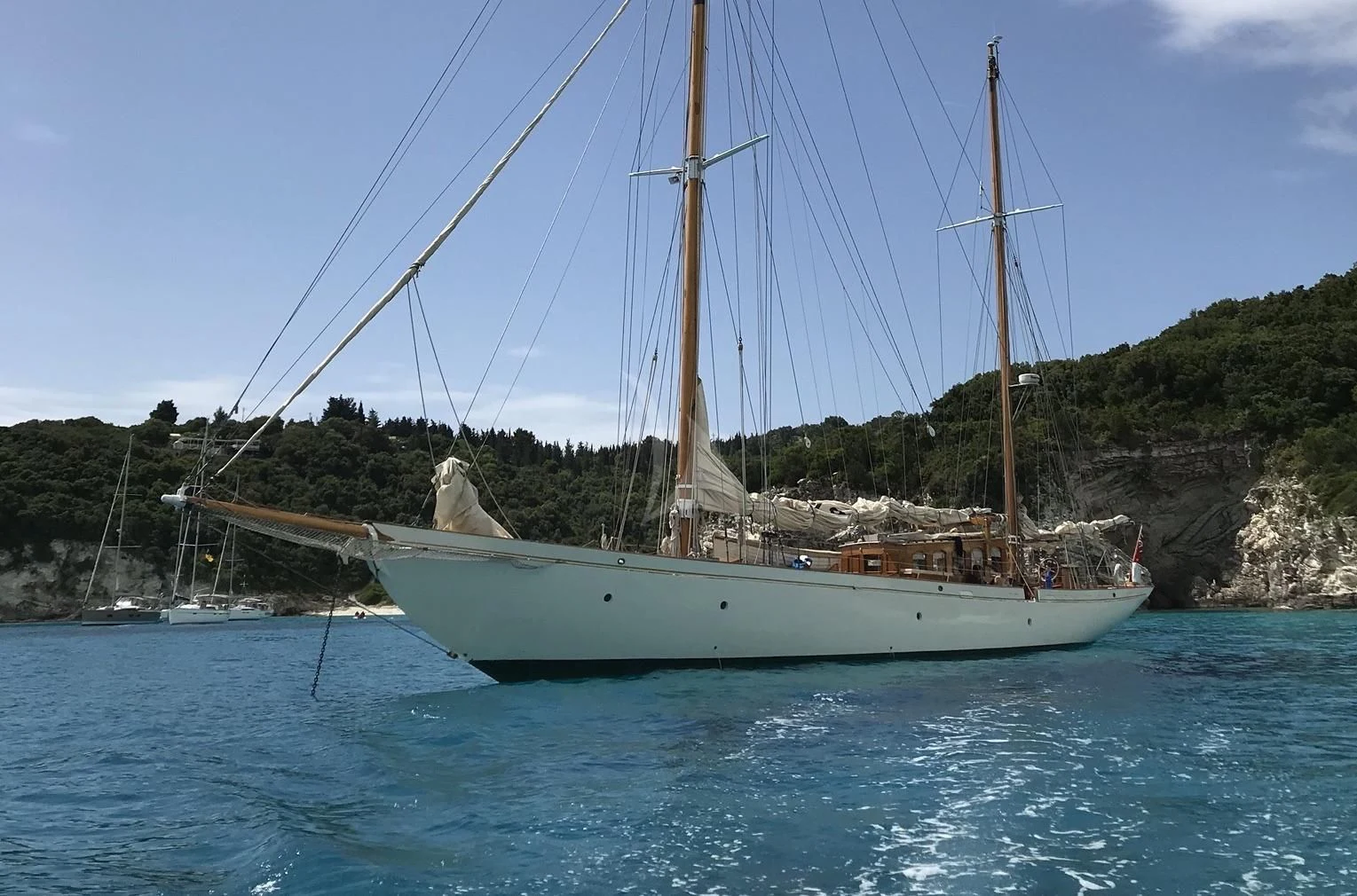 a sailboat on the water aboard HALCYON Yacht for Sale