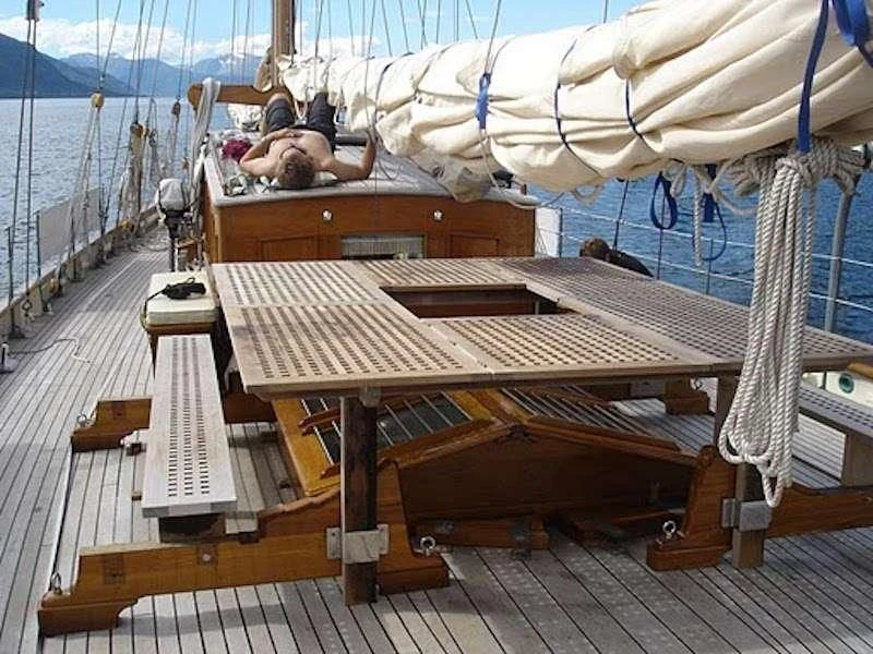 a group of people on a boat aboard HALCYON Yacht for Sale