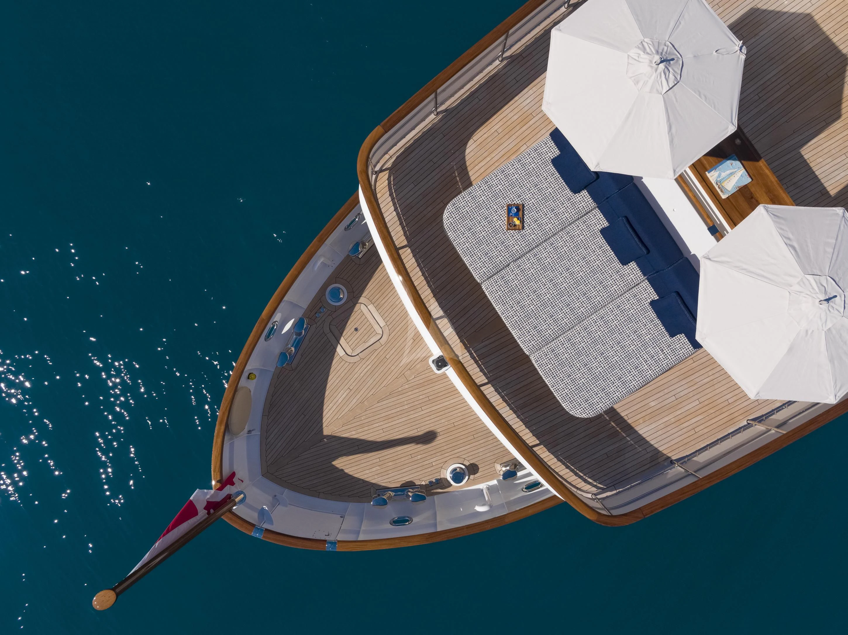 a satellite in space aboard ISTROS Yacht for Sale