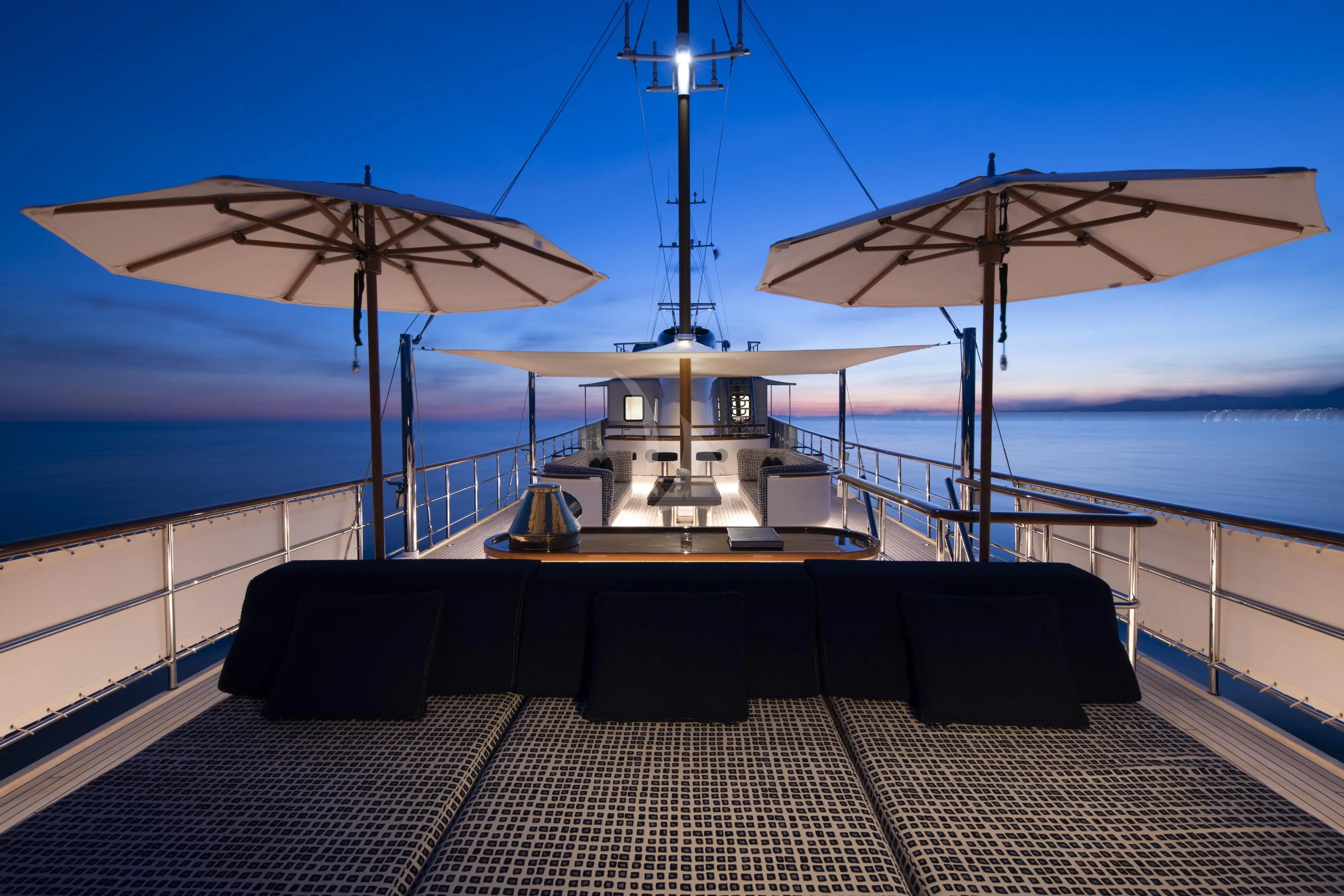 a boat on a deck aboard ISTROS Yacht for Sale