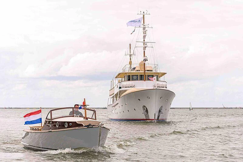 a boat and a boat in the water aboard ISTROS Yacht for Sale