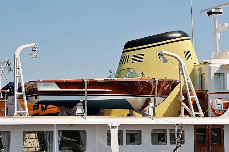 a boat on a dock aboard ISTROS Yacht for Sale