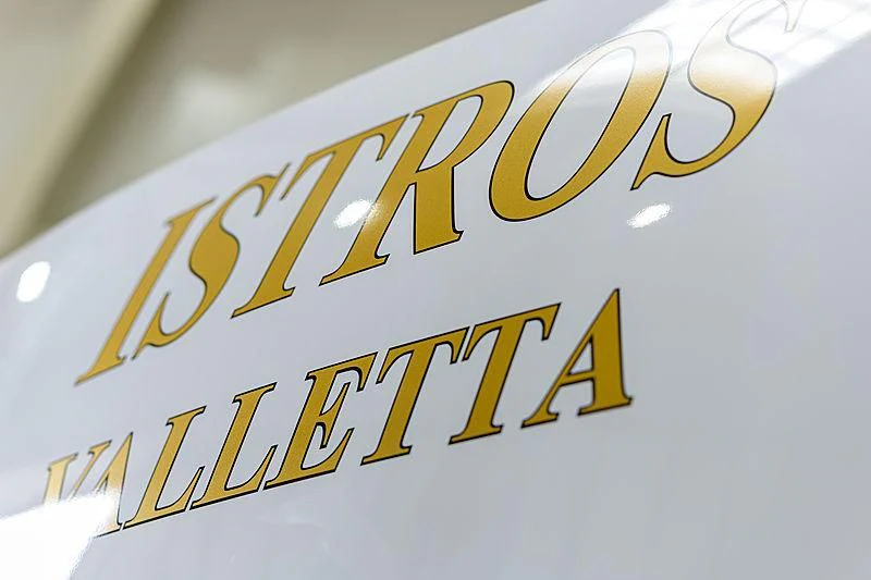 logo aboard ISTROS Yacht for Sale