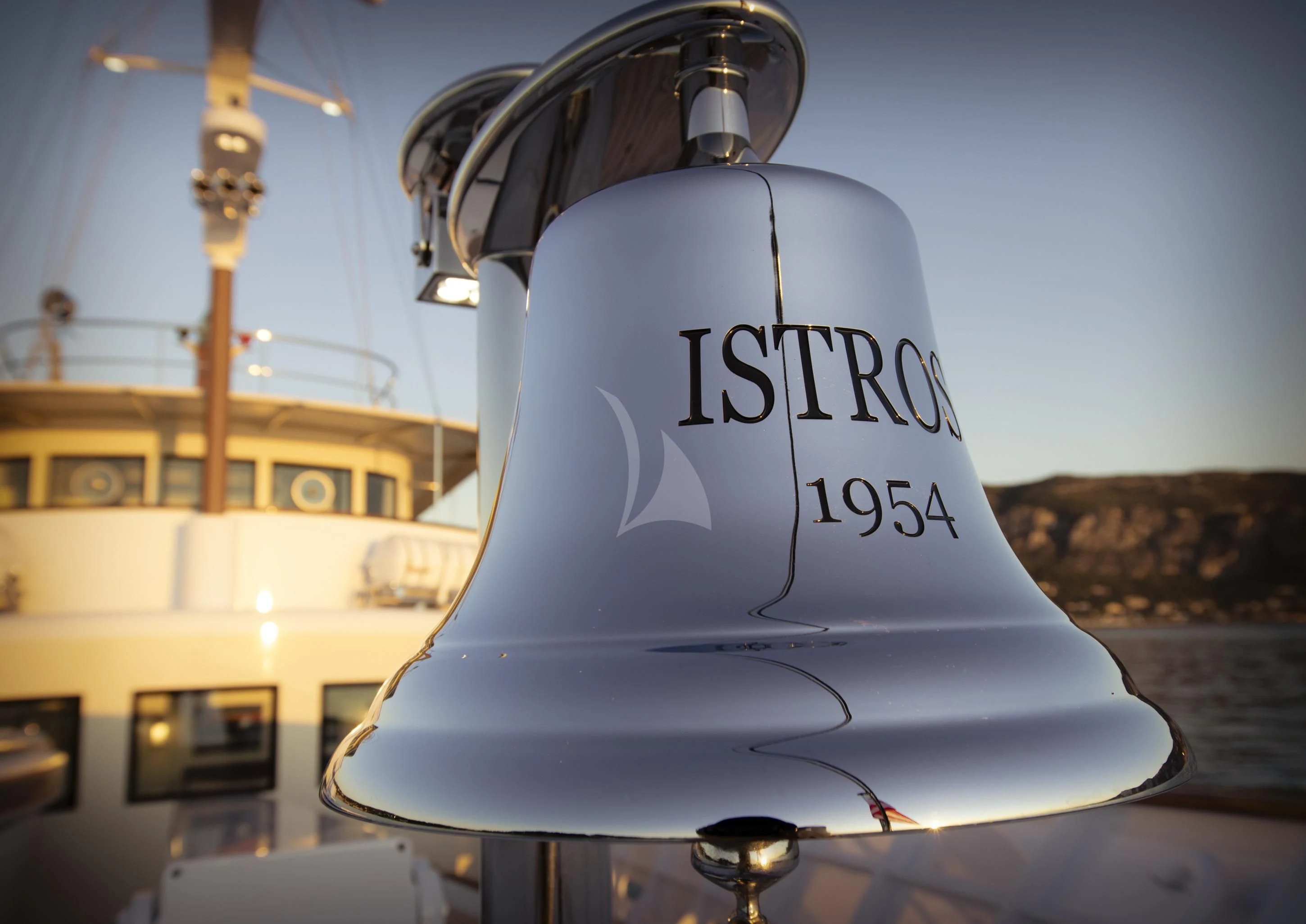 a white shoe on a table aboard ISTROS Yacht for Sale