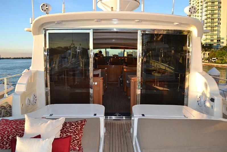 a boat with a door open aboard ENDERA Yacht for Sale