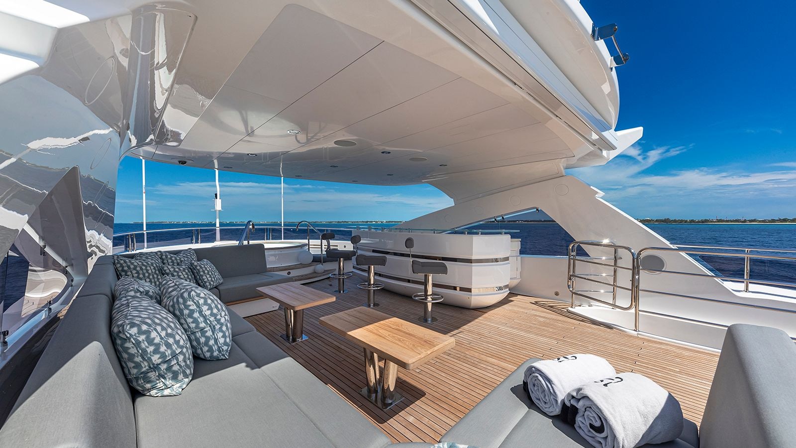 a boat on the water aboard CAPTAIN MORGAN III Yacht for Sale