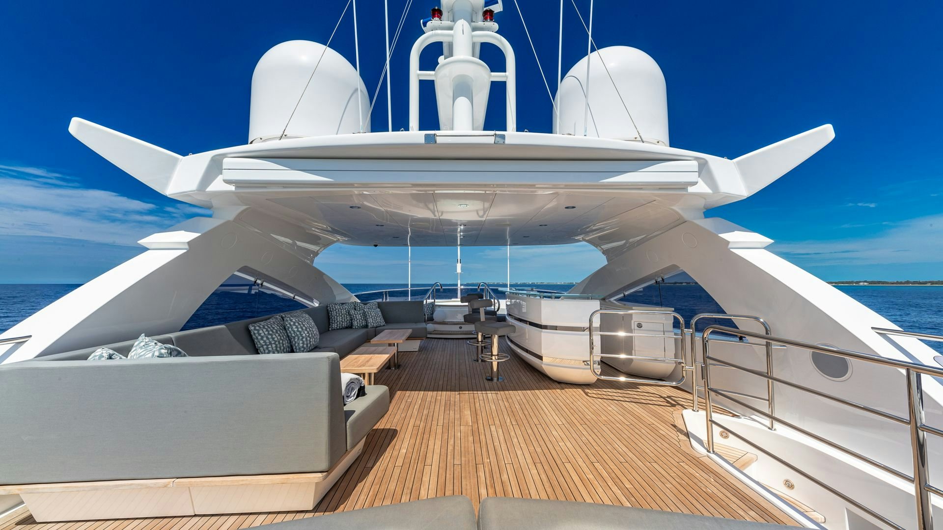 a boat on the water aboard CAPTAIN MORGAN III Yacht for Sale