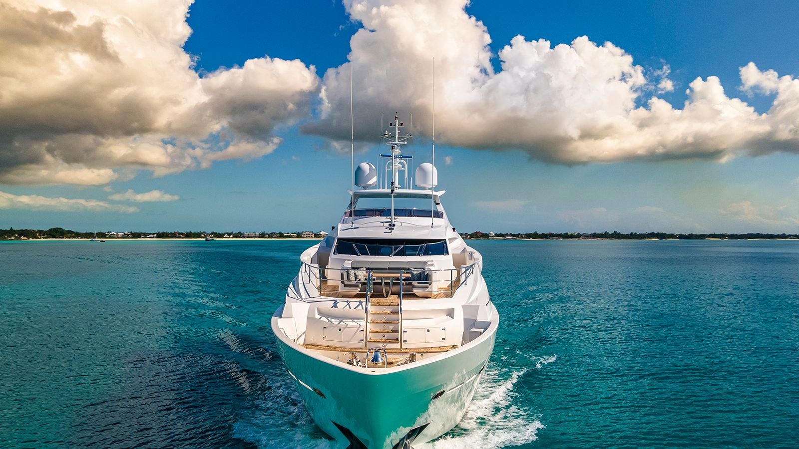 a boat on the water aboard CAPTAIN MORGAN III Yacht for Sale