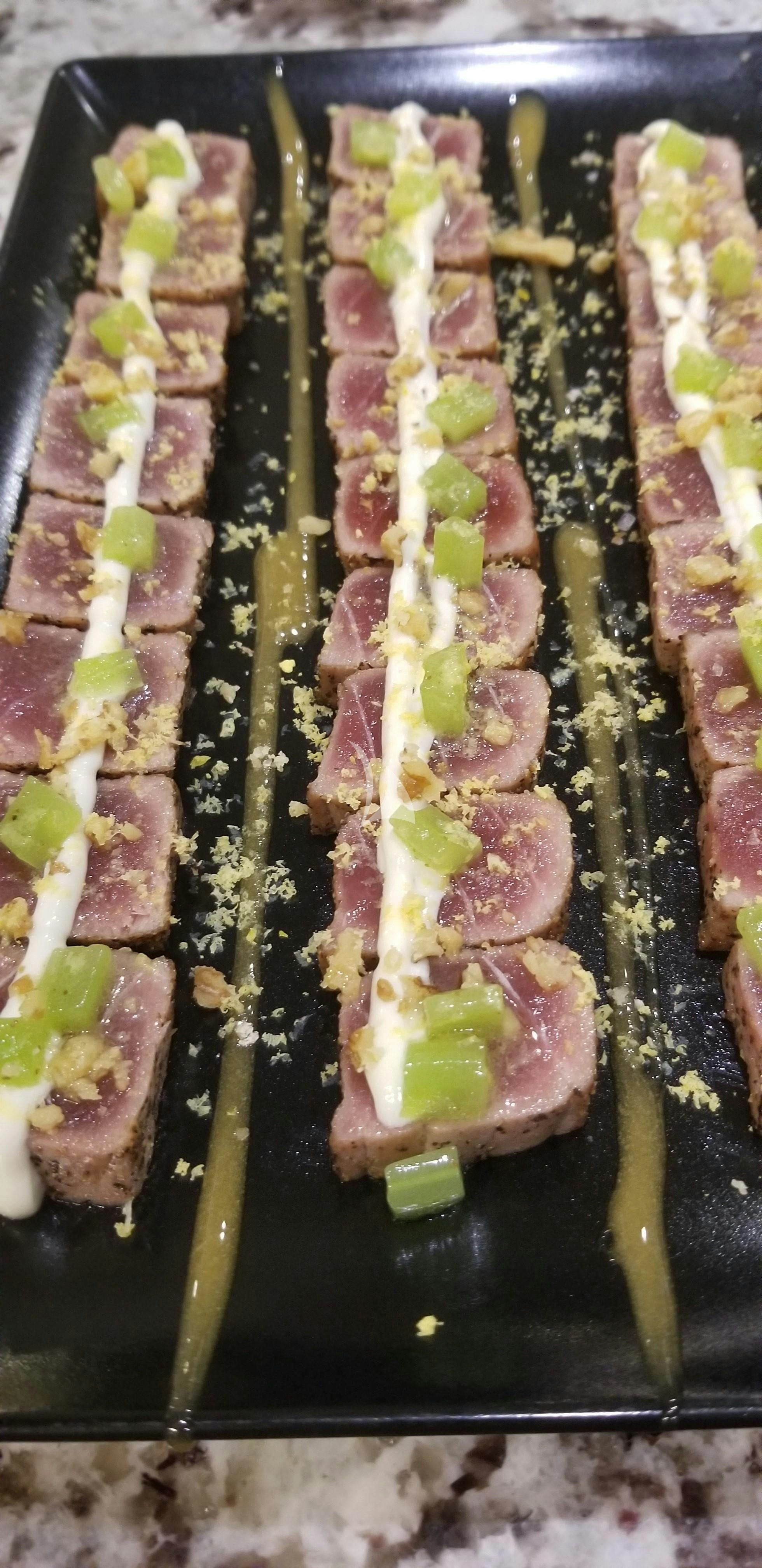 a tray of food aboard CAPTAIN MORGAN III Yacht for Sale