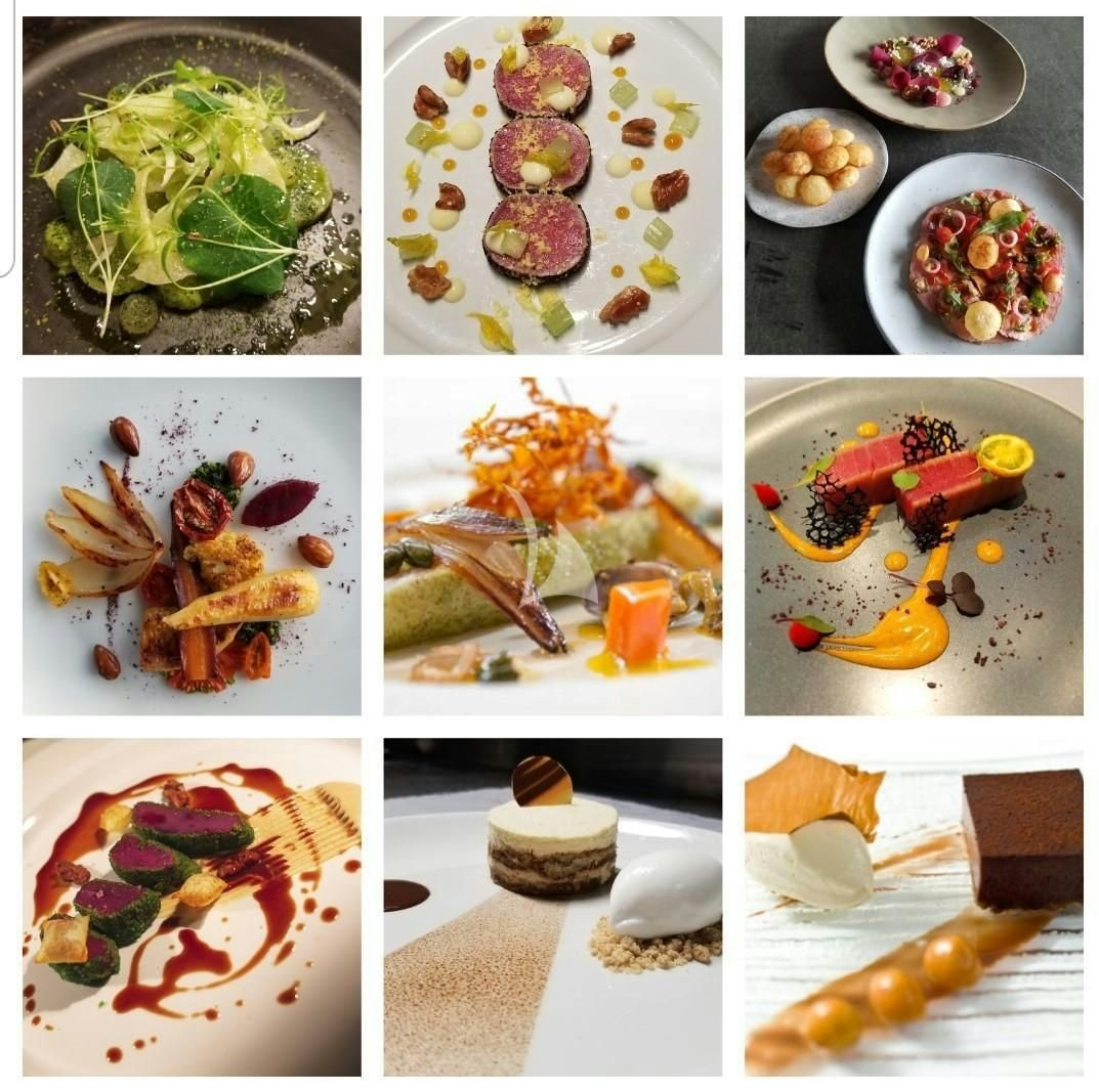a collage of food aboard CAPTAIN MORGAN III Yacht for Sale
