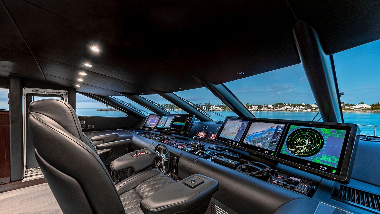 inside of a car aboard CAPTAIN MORGAN III Yacht for Sale