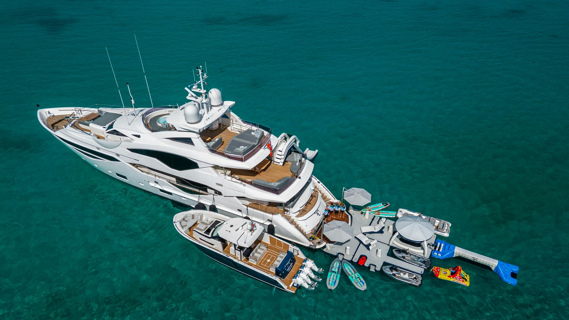 a ship in the water aboard CAPTAIN MORGAN III Yacht for Sale