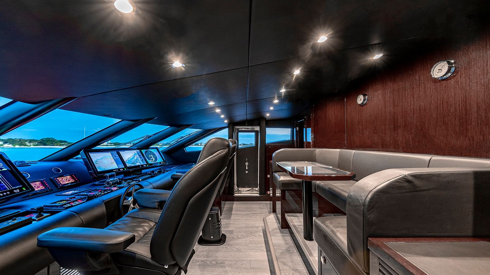 inside of a car aboard CAPTAIN MORGAN III Yacht for Sale