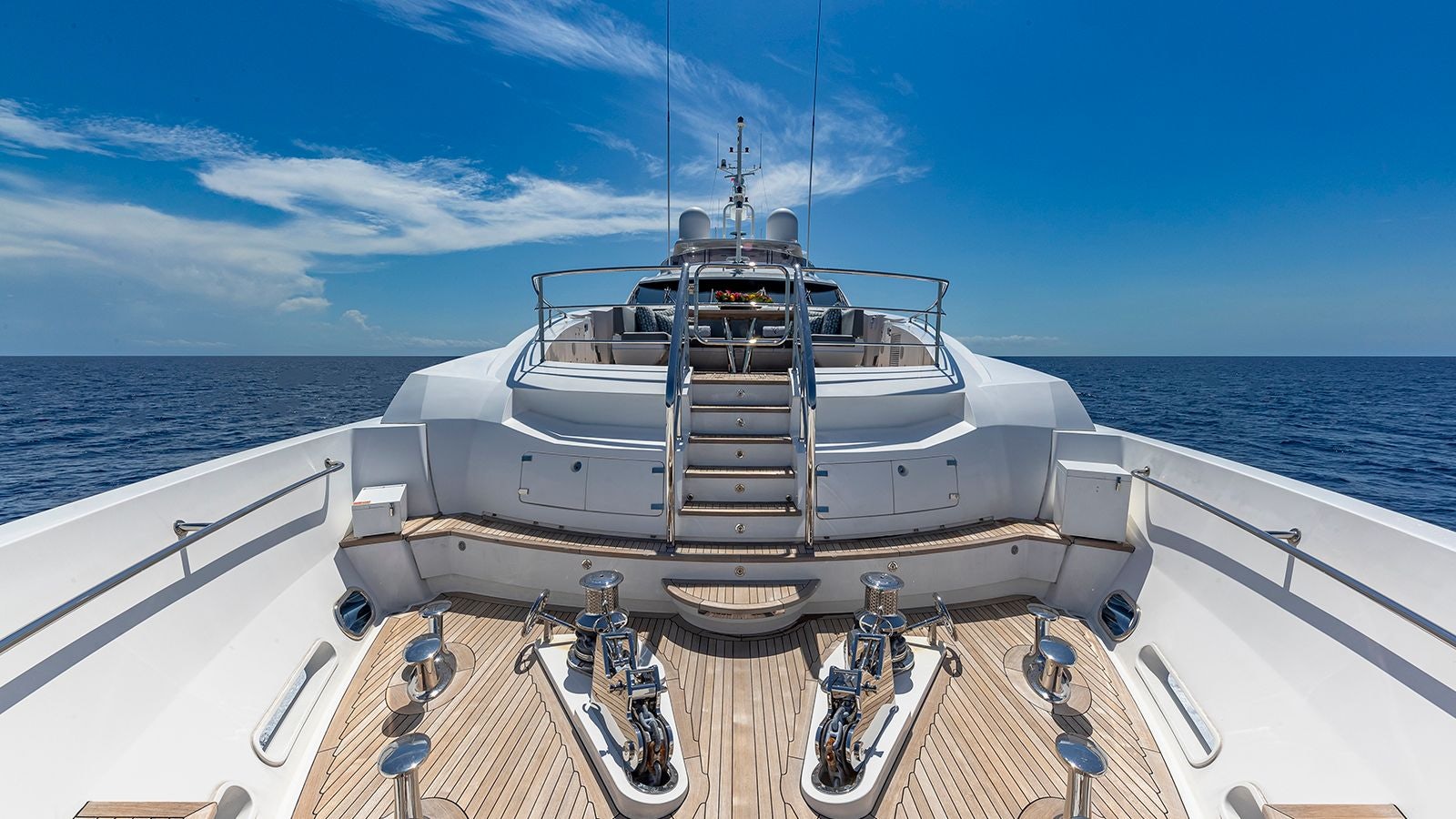 a boat with a motor attached aboard CAPTAIN MORGAN III Yacht for Sale