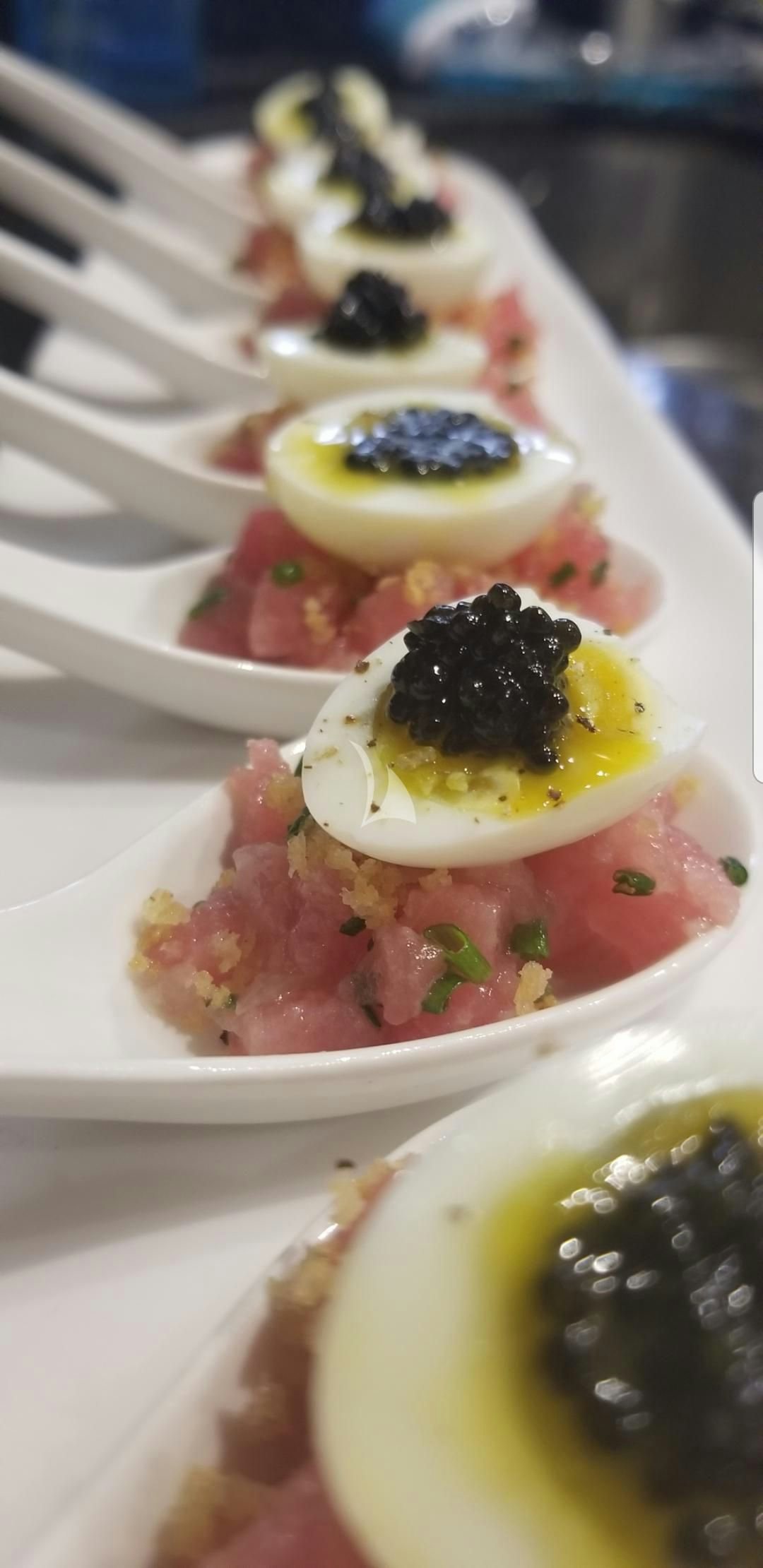 a plate of food aboard CAPTAIN MORGAN III Yacht for Sale