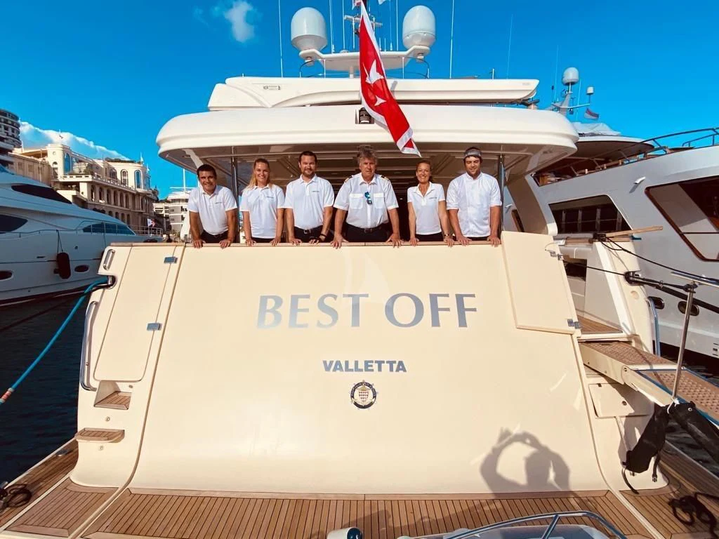 a group of men on a boat aboard BEST OFF Yacht for Charter
