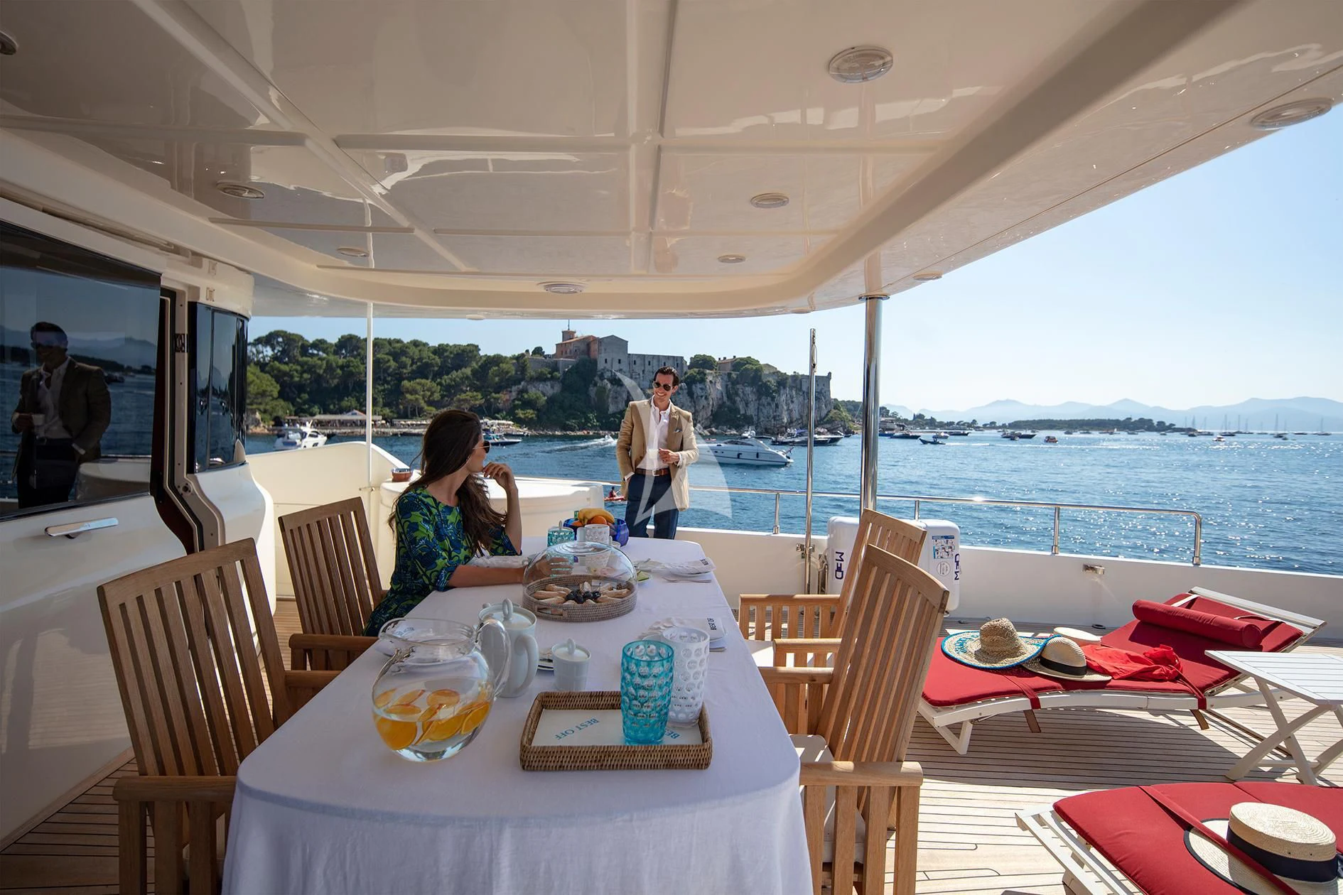 a group of people on a boat aboard BEST OFF Yacht for Charter