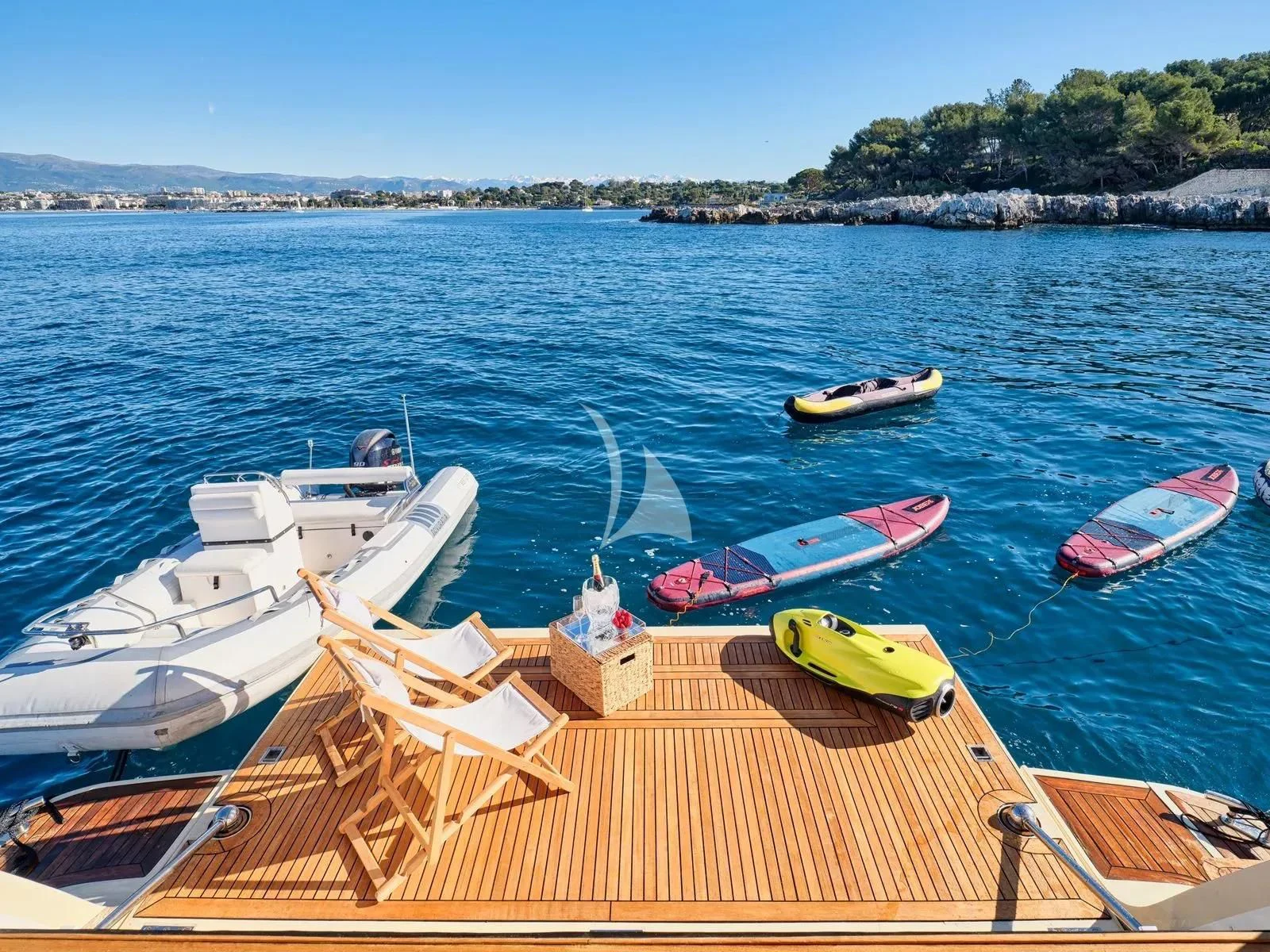 boats in the water aboard BEST OFF Yacht for Charter