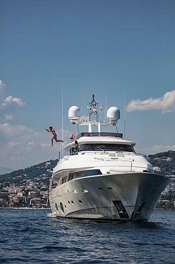 a couple of men on a boat aboard BEST OFF Yacht for Charter