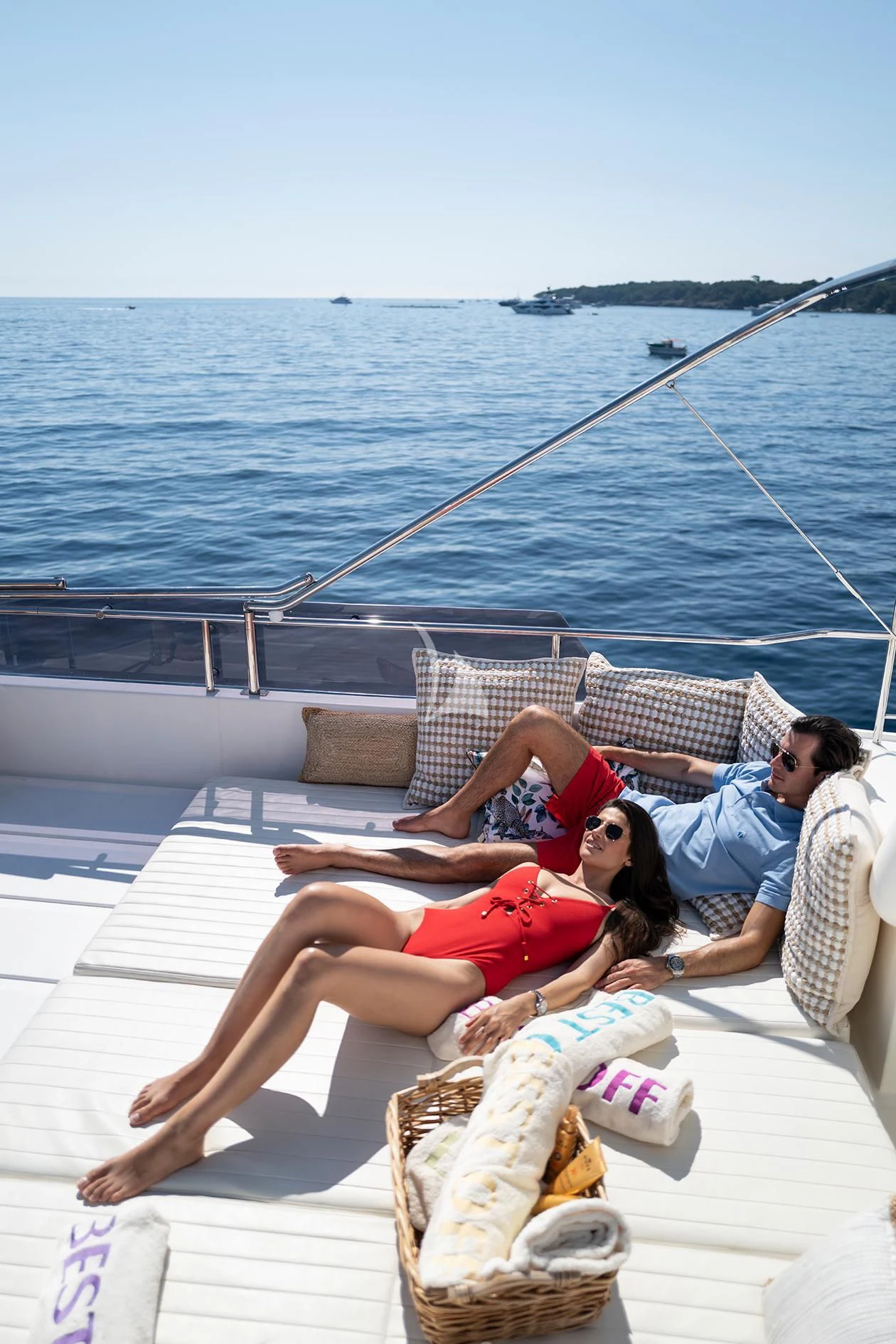 a group of people on a boat aboard BEST OFF Yacht for Charter
