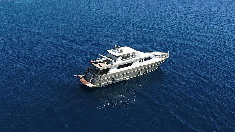 a ship in the water aboard BONA DEA Yacht for Sale