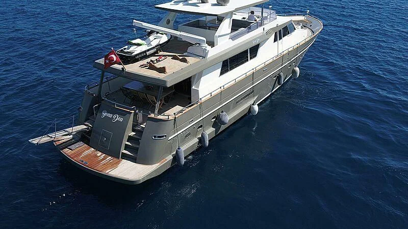 a boat on the water aboard BONA DEA Yacht for Sale