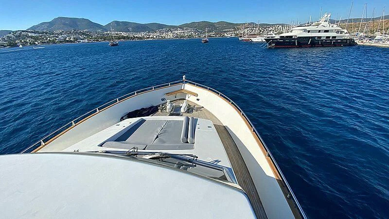 a boat in the water aboard BONA DEA Yacht for Sale