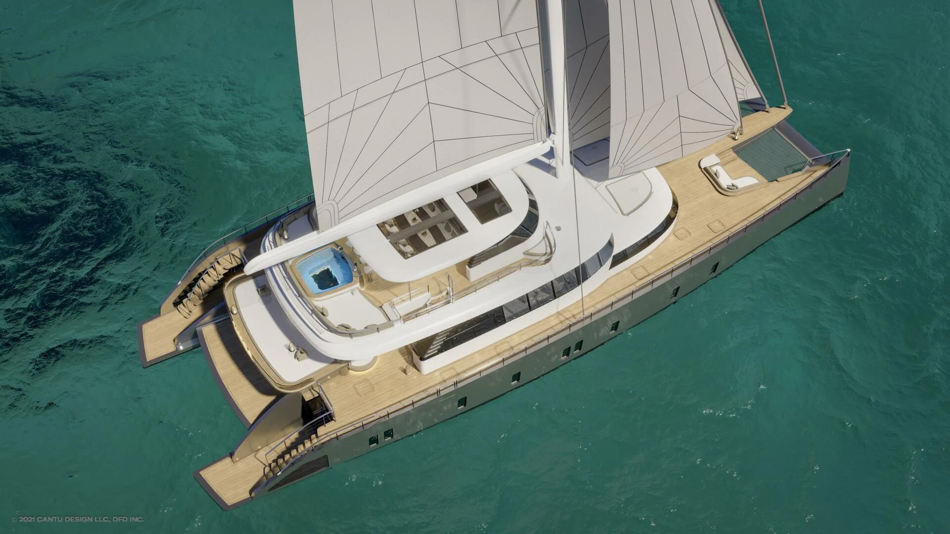 a boat in the water aboard PROJECT GARFIELD Yacht for Sale
