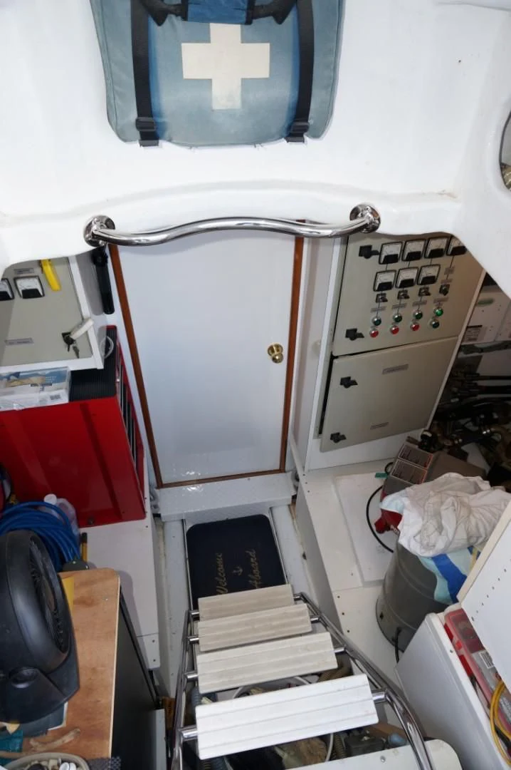 a white machine with a screen aboard SWEET LADY Yacht for Sale