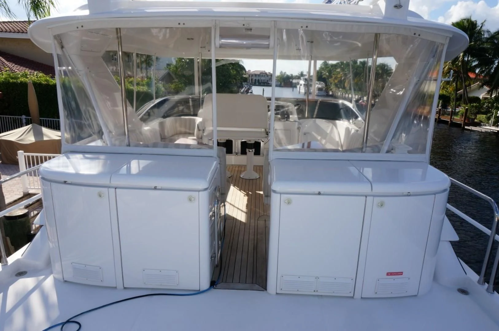 a white rectangular object with a window aboard SWEET LADY Yacht for Sale