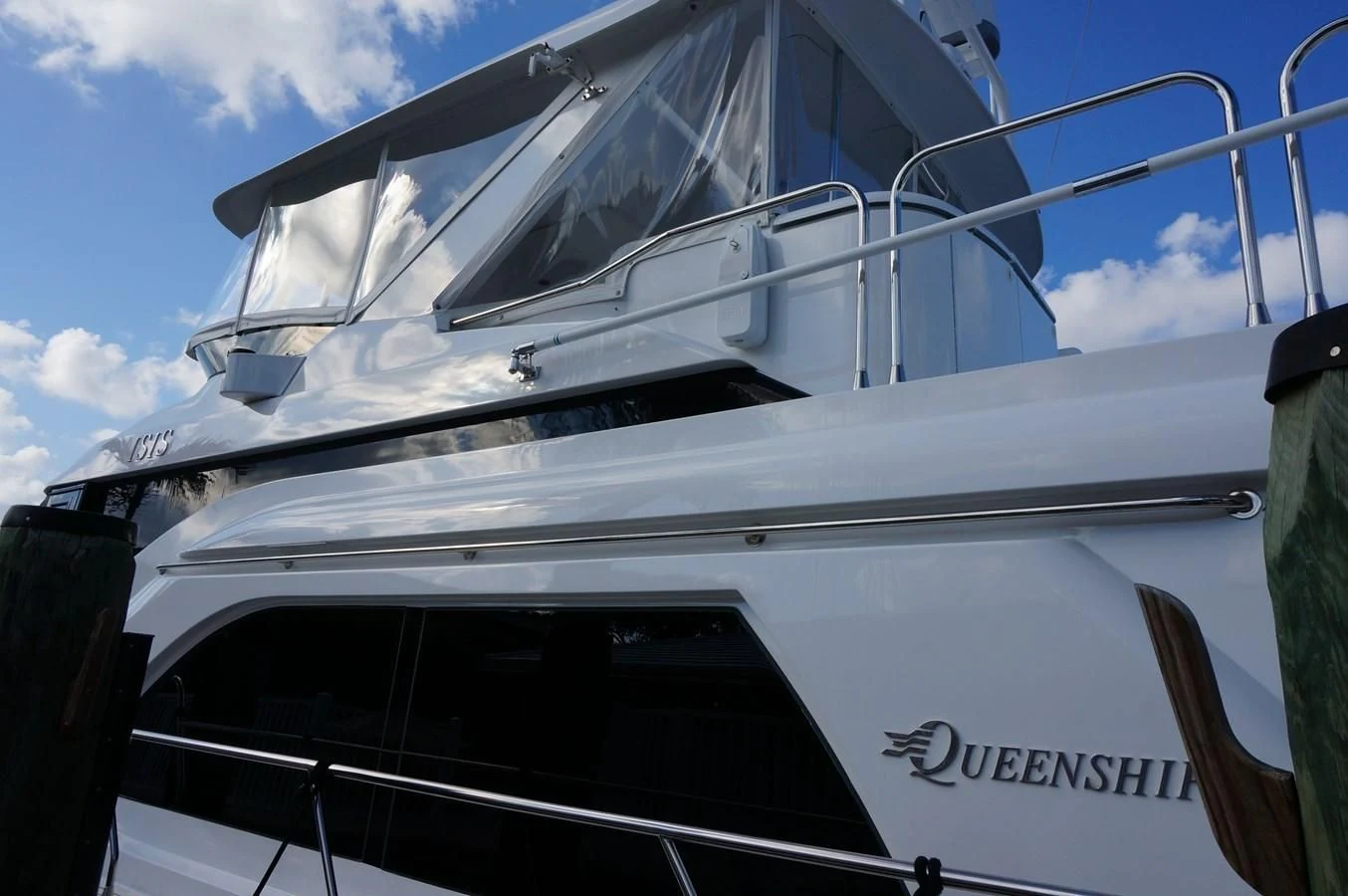 a boat with a glass roof aboard SWEET LADY Yacht for Sale