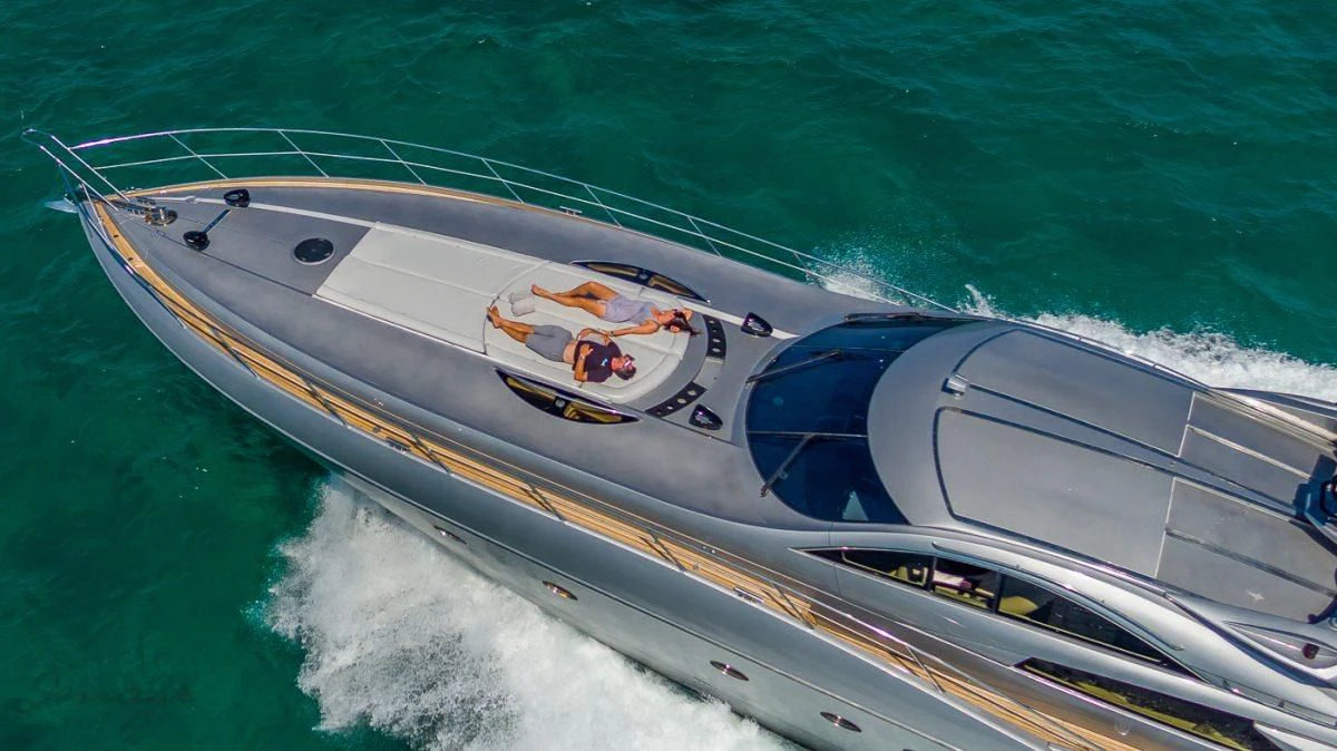 a boat on the water aboard H2 Yacht for Sale