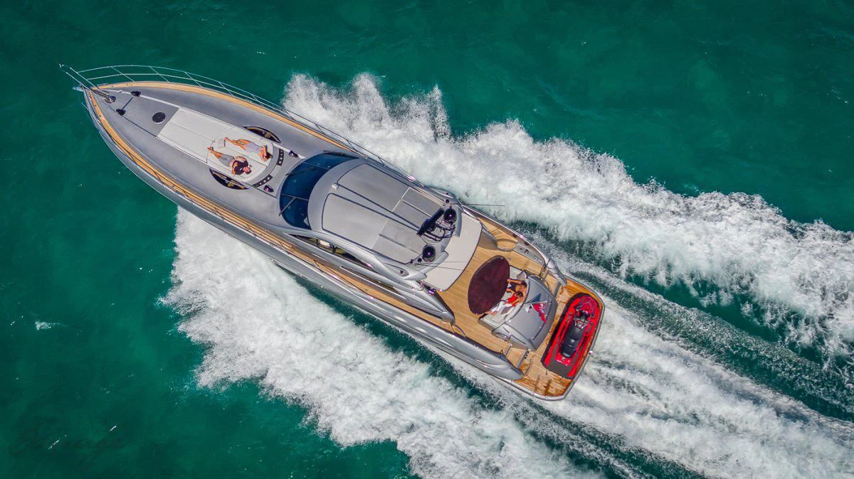 a boat in the water aboard H2 Yacht for Sale