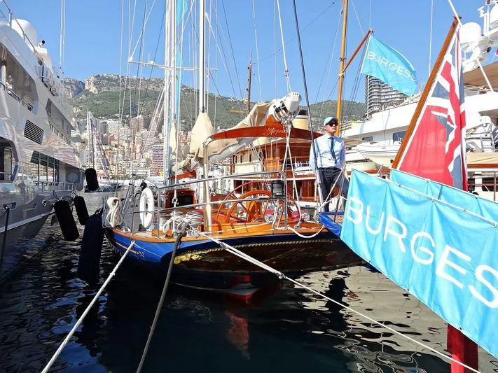 a boat with flags on it aboard ALEJANDRA Yacht for Sale