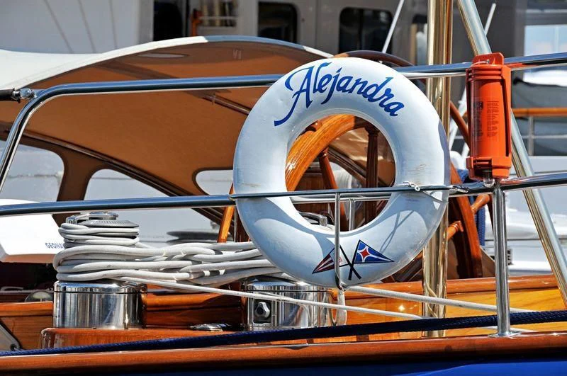 a close-up of a boat aboard ALEJANDRA Yacht for Sale
