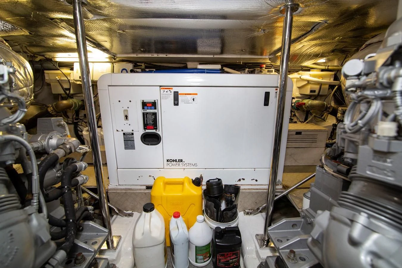 a white machine in a room aboard UPTOWN GIRL Yacht for Sale