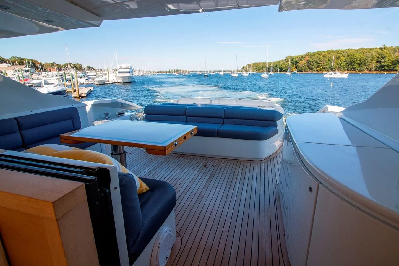 a boat on the water aboard UPTOWN GIRL Yacht for Sale