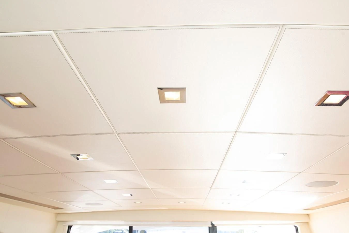 a ceiling with lights aboard UPTOWN GIRL Yacht for Sale
