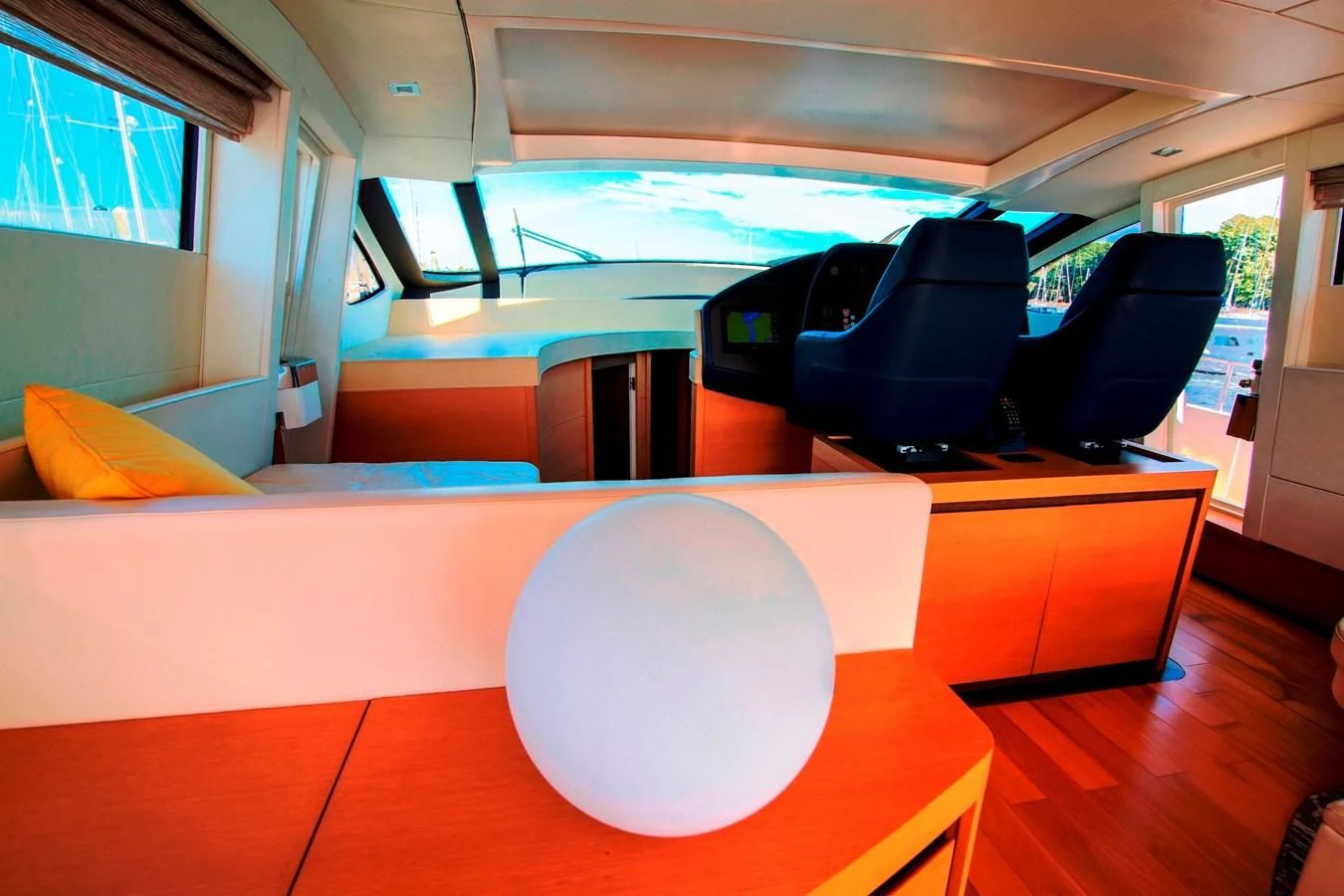 inside of a vehicle aboard UPTOWN GIRL Yacht for Sale