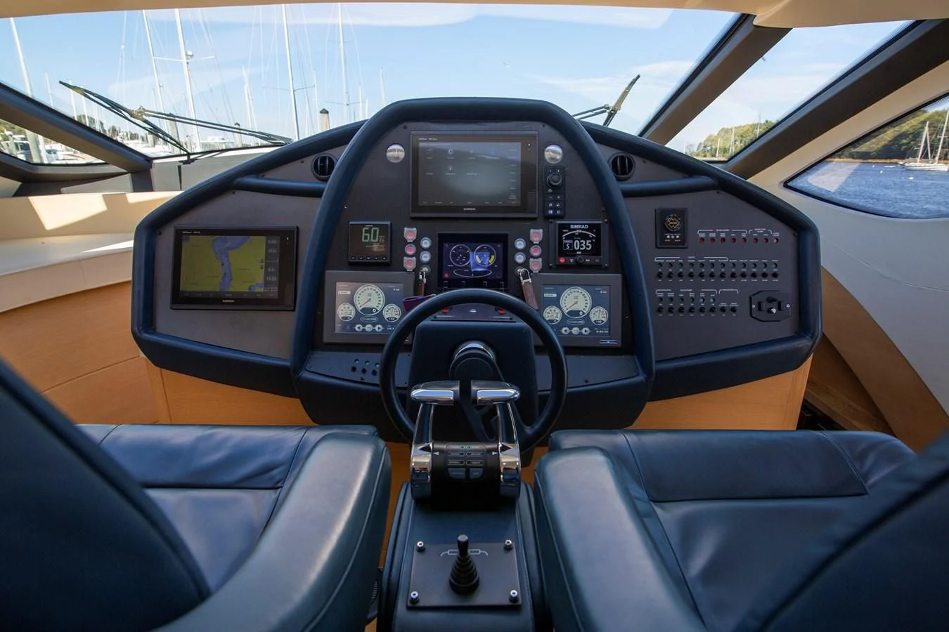inside of a car aboard UPTOWN GIRL Yacht for Sale