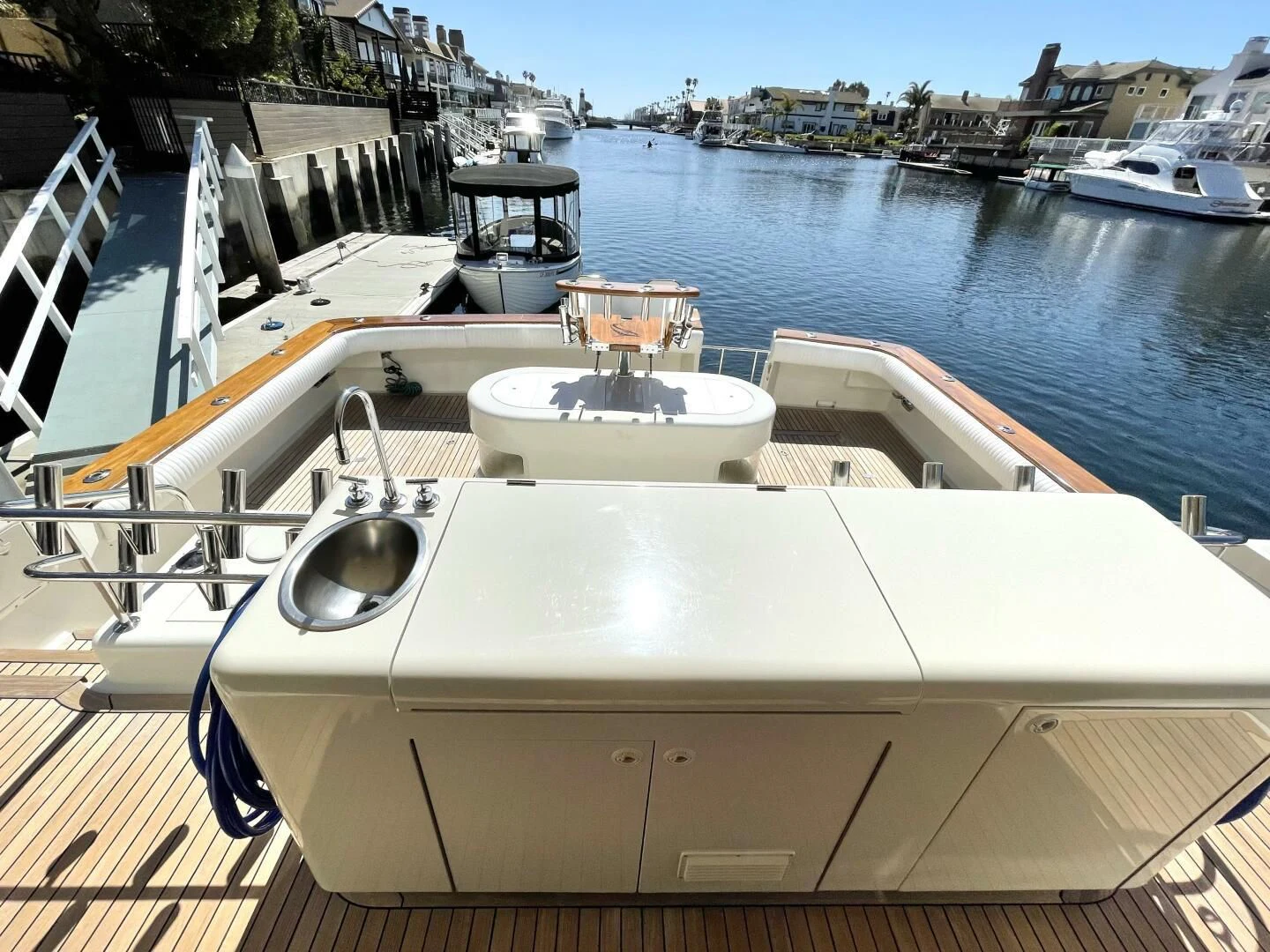 a boat on the water aboard AFTER MIDNIGHT Yacht for Sale
