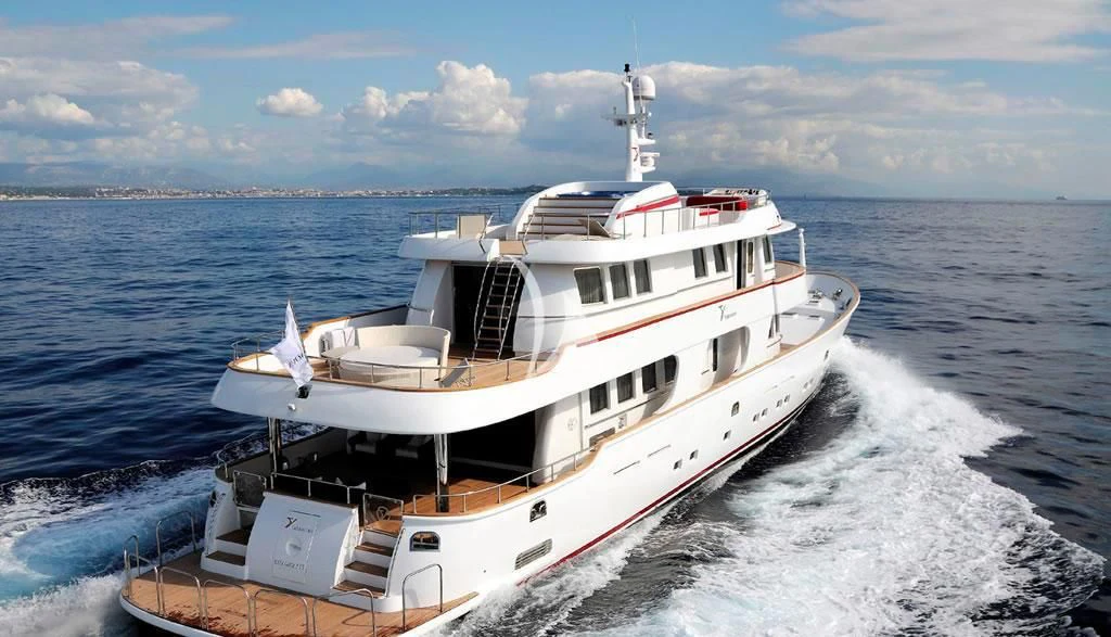 a ship on the water aboard TANANAI Yacht for Sale