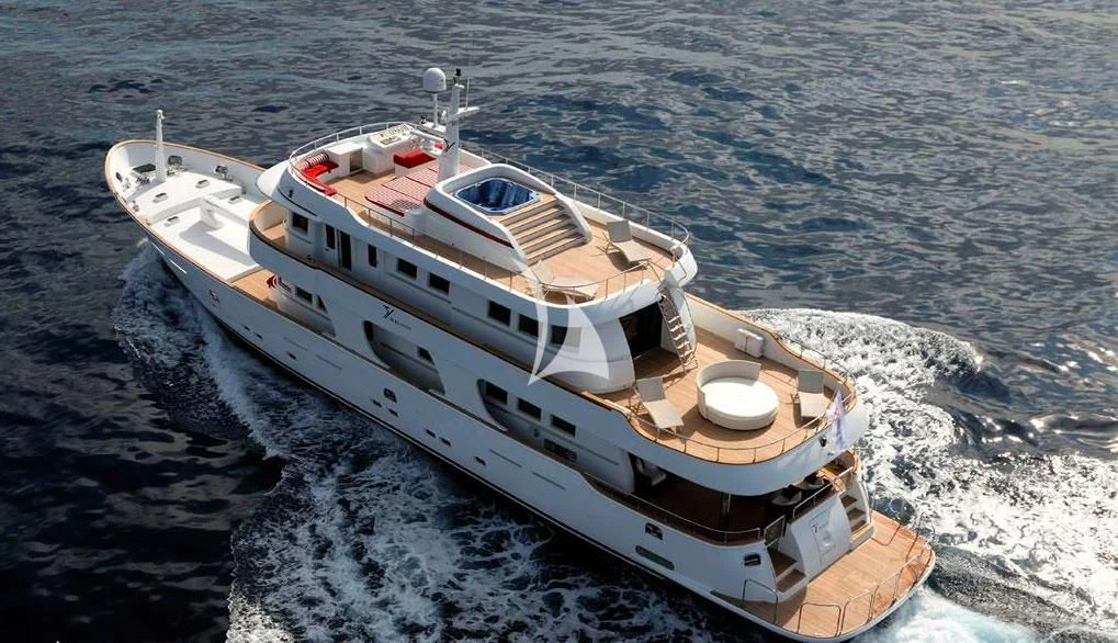 a boat on the water aboard TANANAI Yacht for Sale