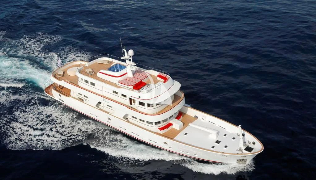 a boat on the water aboard TANANAI Yacht for Sale