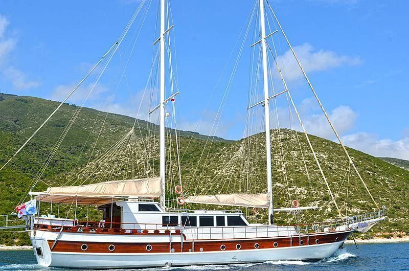 a boat on the water aboard WHITE SWAN Yacht for Sale
