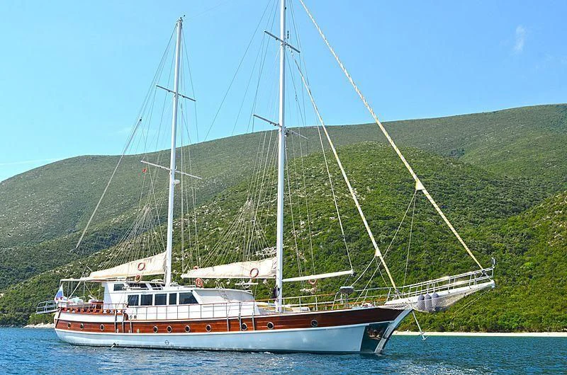 a boat on the water aboard WHITE SWAN Yacht for Sale