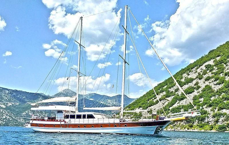 a boat on the water aboard WHITE SWAN Yacht for Sale