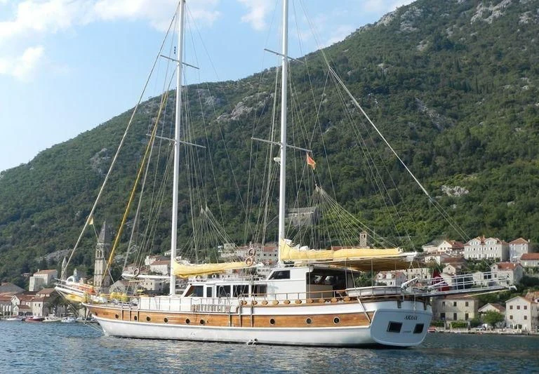 a boat on the water aboard WHITE SWAN Yacht for Sale