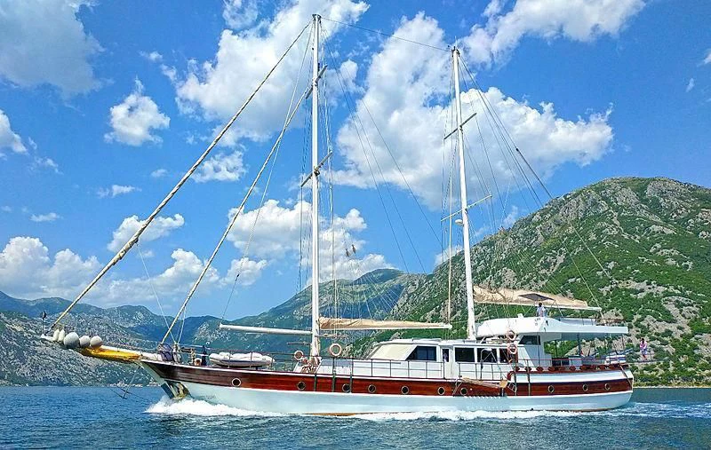 a boat on the water aboard WHITE SWAN Yacht for Sale