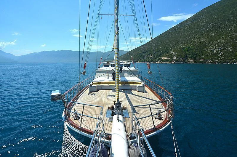a boat on the water aboard WHITE SWAN Yacht for Sale
